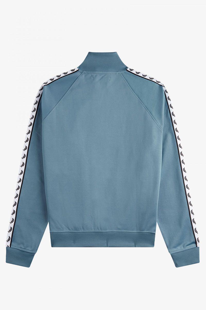 Grey Blue Fred Perry Taped Track Men's Jackets | PH 1255OKIR